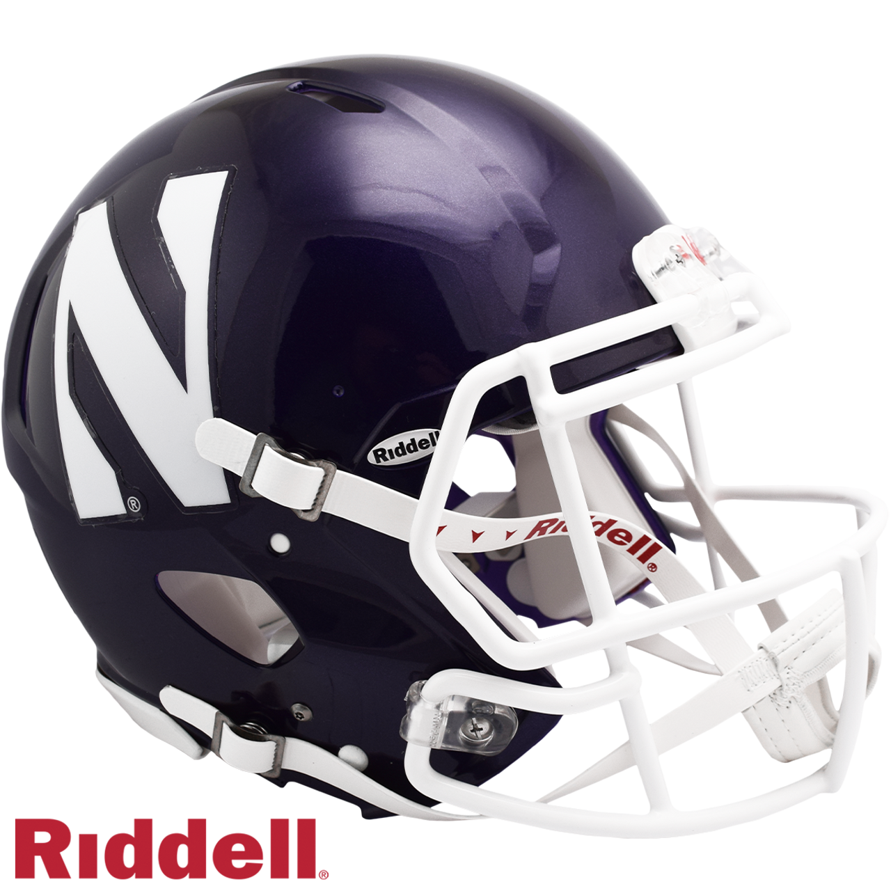 Northwestern Wildcats Helmet Riddell Authentic Full Size Speed Style Purple