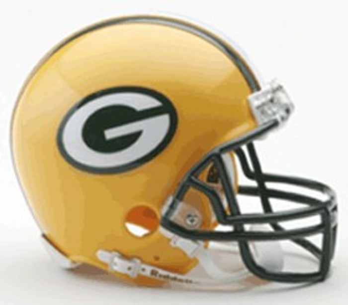 Green Bay Packers Replica Mini Helmet w/ Z2B Face Mask