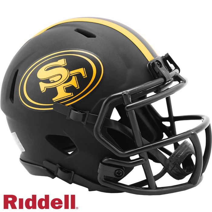 Riddell San Francisco 49ers Helmet Riddell Replica Mini Speed Style Eclipse Alternate