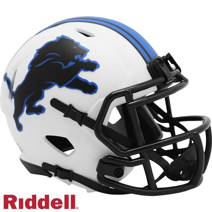 Detroit Lions Helmet Riddell Replica Mini Speed Style Lunar Eclipse Alternate