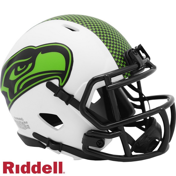 Seattle Seahawks Helmet Riddell Replica Mini Speed Style Lunar Eclipse Alternate