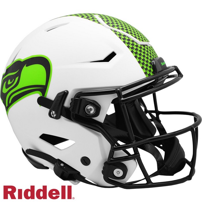 Seattle Seahawks Helmet Riddell Authentic Full Size SpeedFlex Style Lunar Eclipse Alternate