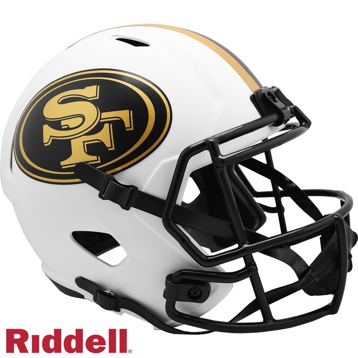 San Francisco 49ers Helmet Riddell Replica Full Size Speed Style Lunar Eclipse Alternate