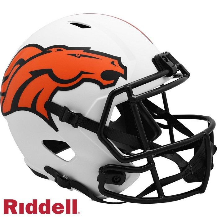 Denver Broncos Helmet Riddell Replica Full Size Speed Style Lunar Eclipse Alternate