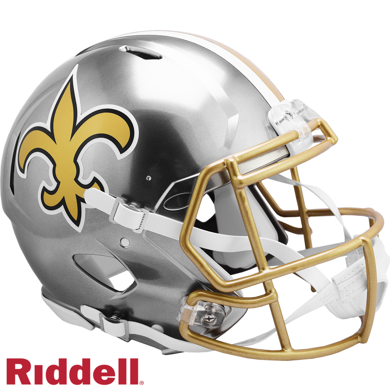 New Orleans Saints Helmet Riddell Authentic Full Size Speed Style FLASH Alternate