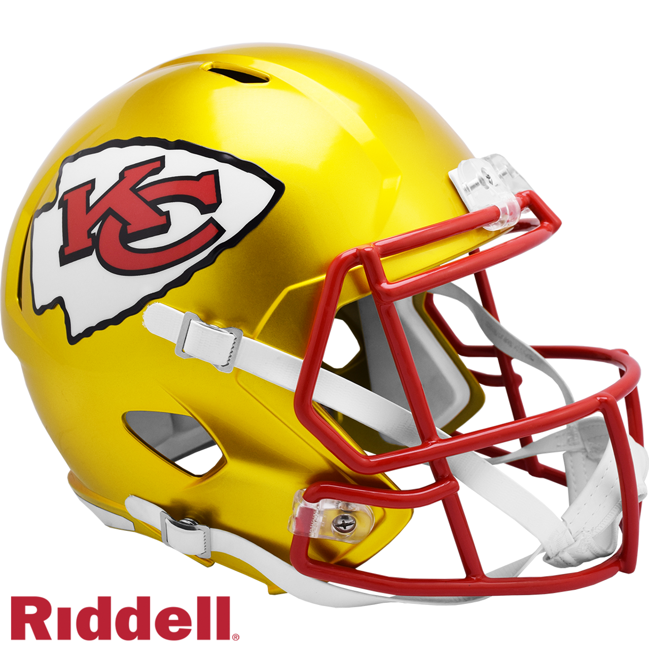 Riddell Kansas City Chiefs Helmet Riddell Replica Full Size Speed Style FLASH Alternate