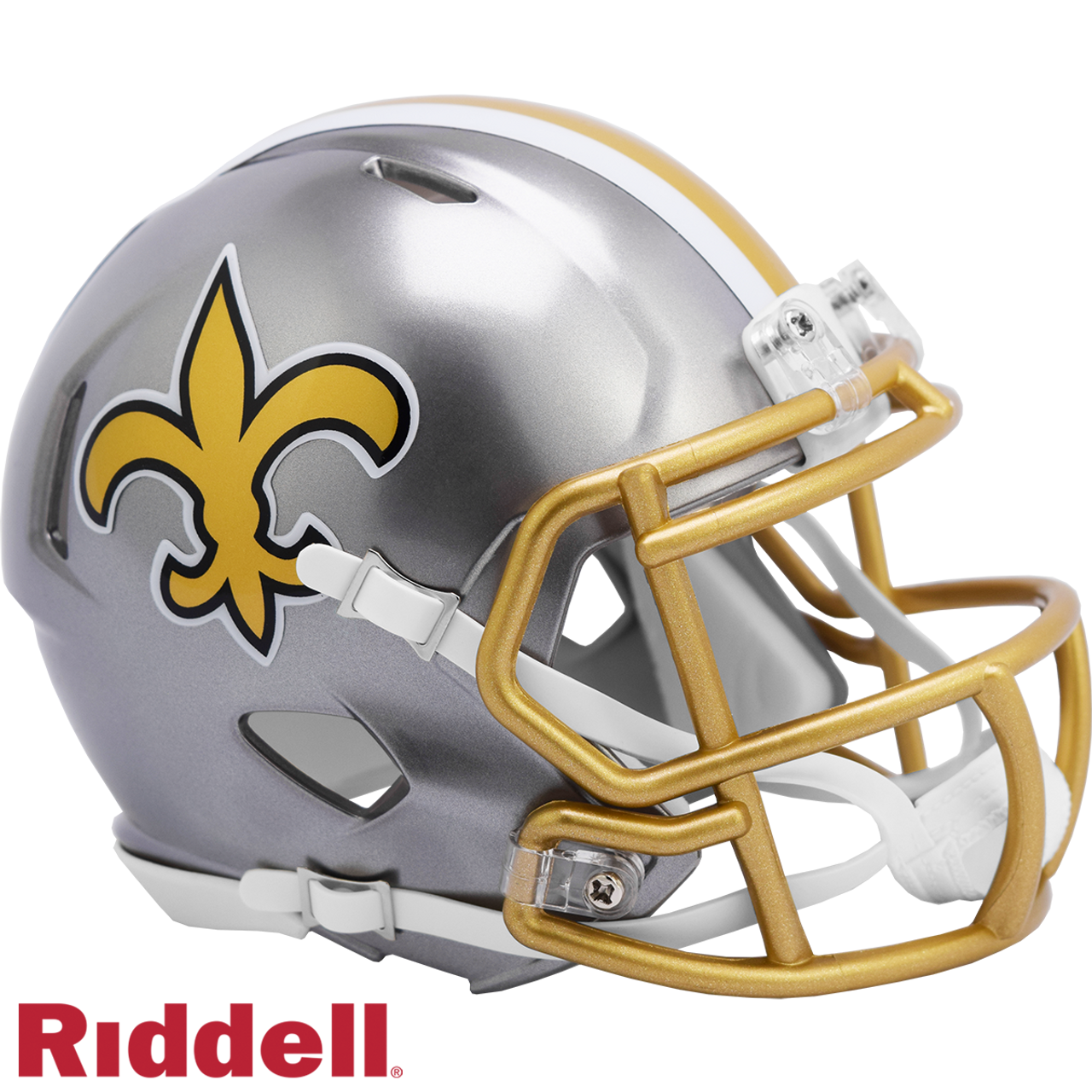 New Orleans Saints Helmet Riddell Replica Mini Speed Style FLASH Alternate