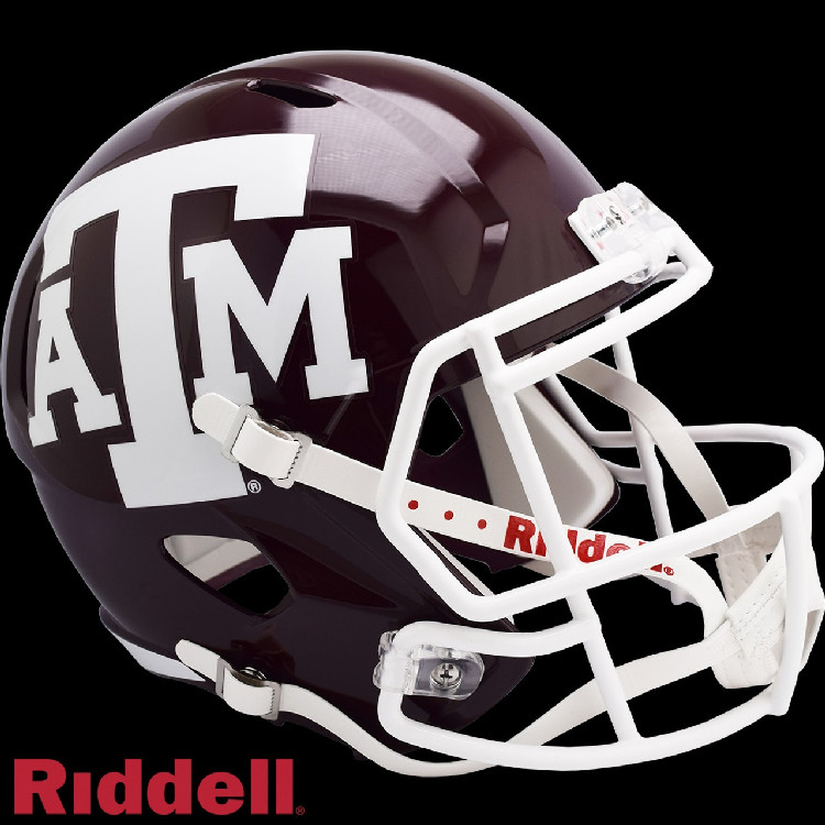 Texas A&M Aggies Helmet Riddell Replica Full Size Speed Style Maroon