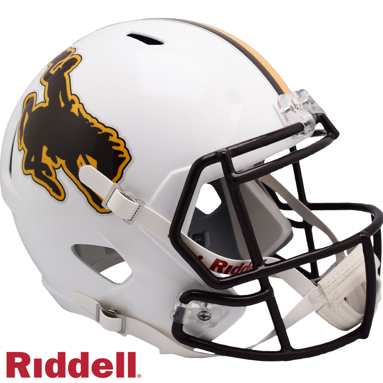 Wyoming Cowboys Helmet Riddell Replica Full Size Speed Style