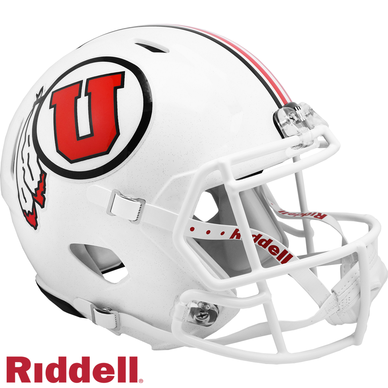 Utah Utes Helmet Riddell Replica Full Size Speed Style White