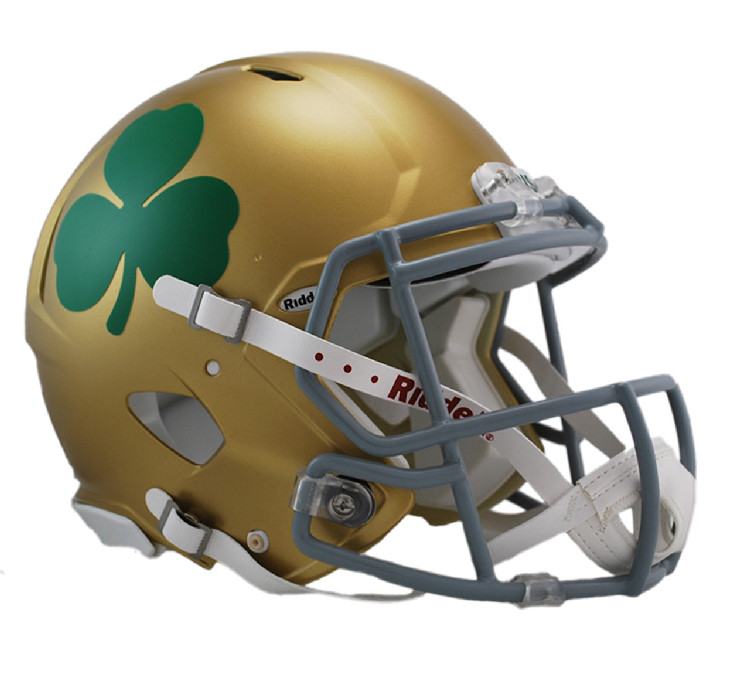 Notre Dame Fighting Irish Helmet - Riddell Replica Full Size - Speed Style - 2016 Shamrock