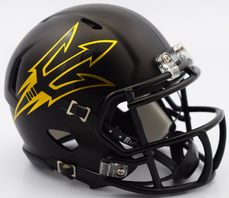 Arizona State Sun Devils Helmet Riddell Replica Mini Speed Style Satin Black