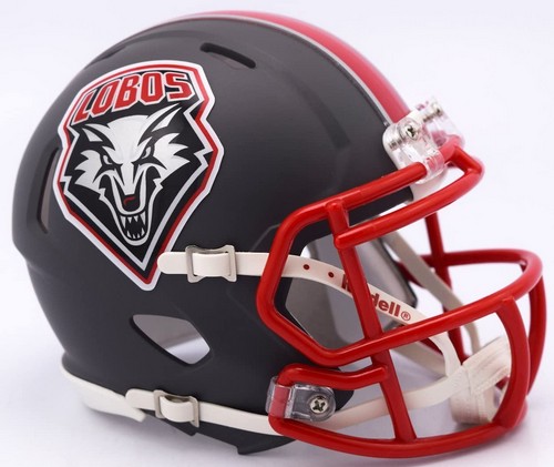 New Mexico Lobos Helmet Riddell Replica Mini Speed Style Matte Gray