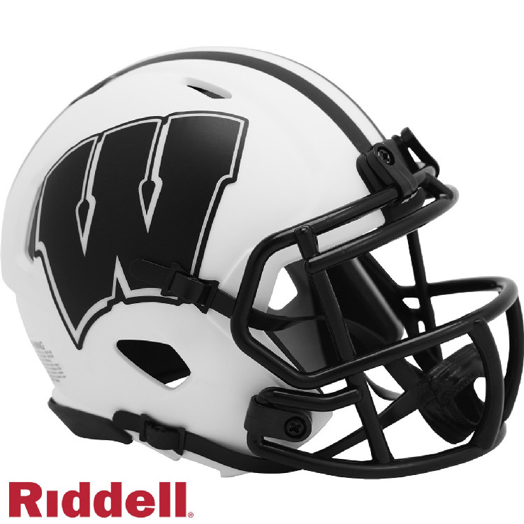 Wisconsin Badgers Helmet Riddell Replica Mini Speed Style Lunar Eclipse Alternate