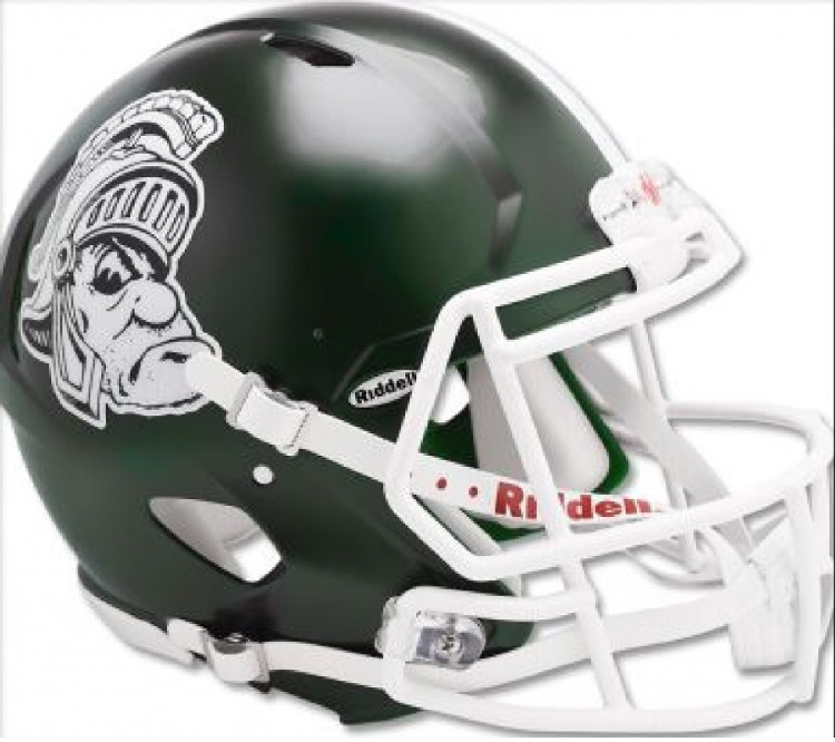 Michigan State Spartans Helmet Riddell Replica Mini Speed Style Gruff Sparty Design