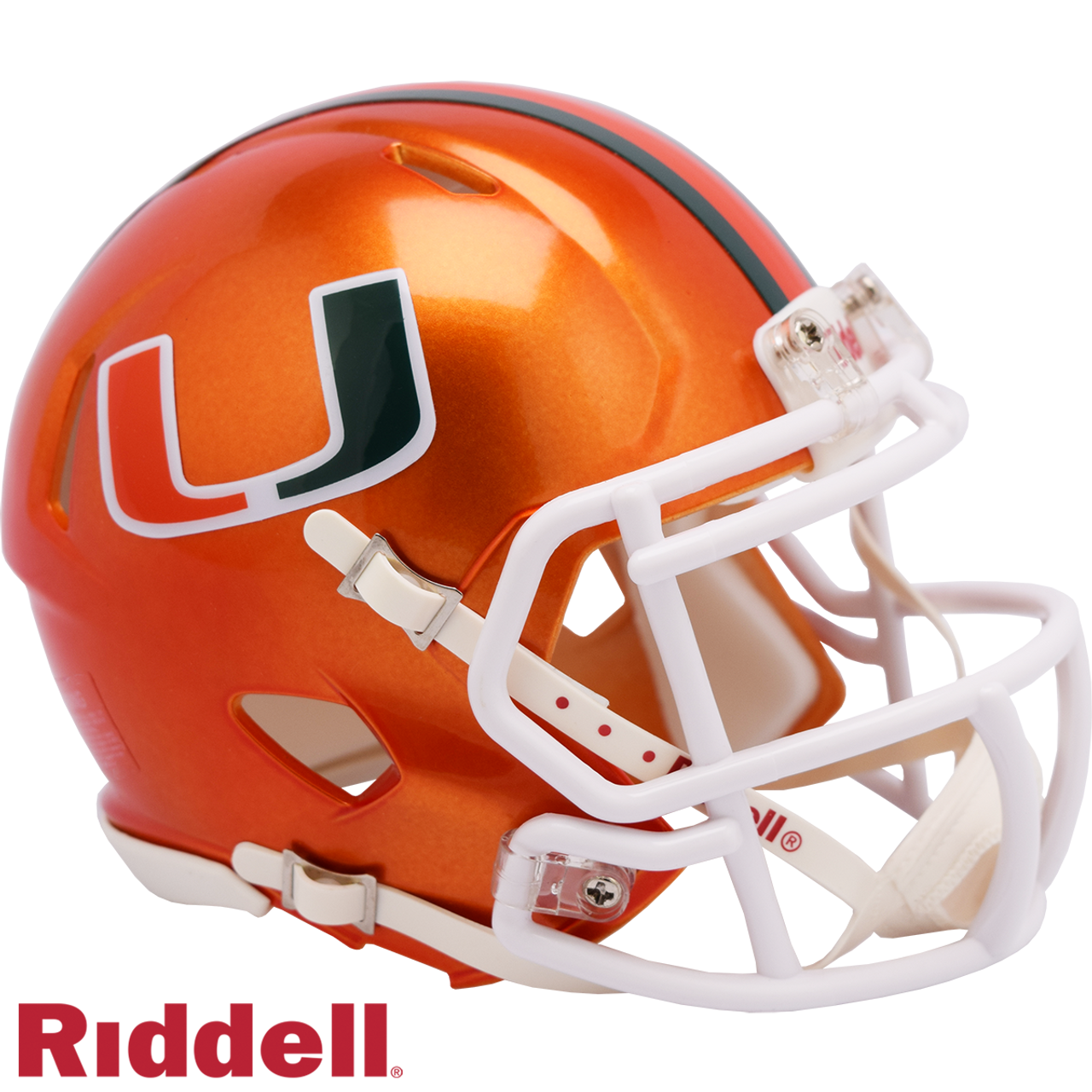 Miami Hurricanes Helmet Riddell Replica Mini Speed Style FLASH Alternate