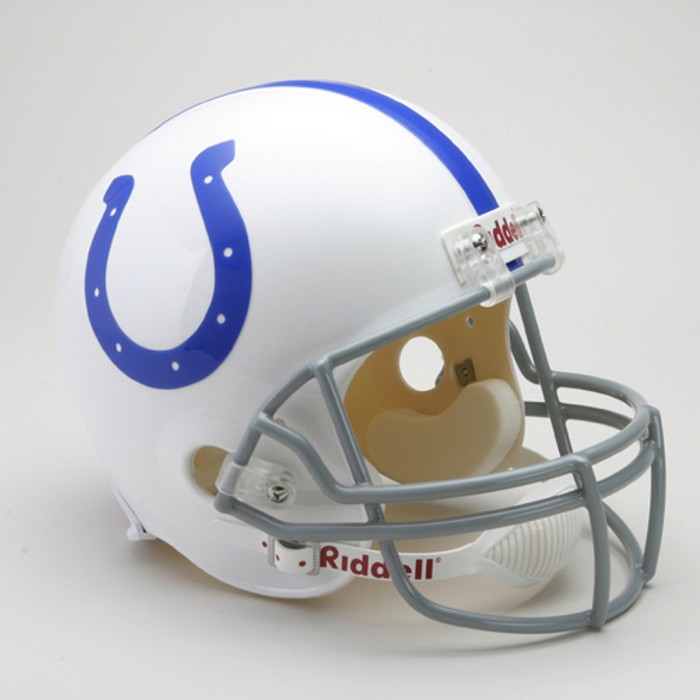 Indianapolis Colts Helmet Riddell Replica Full Size VSR4 Style 1959-1977 Throwback