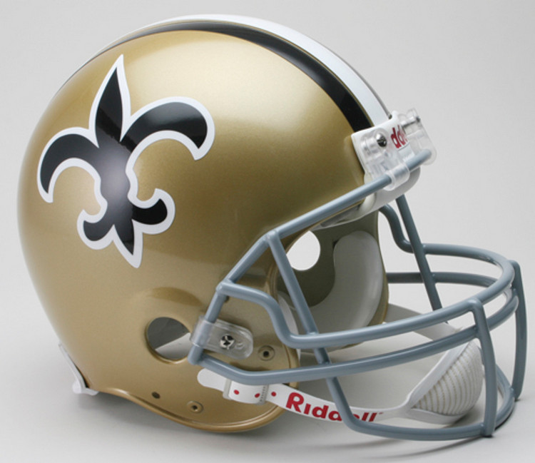 New Orleans Saints Helmet Riddell Authentic Full Size VSR4 Style 1967-1975 Throwback
