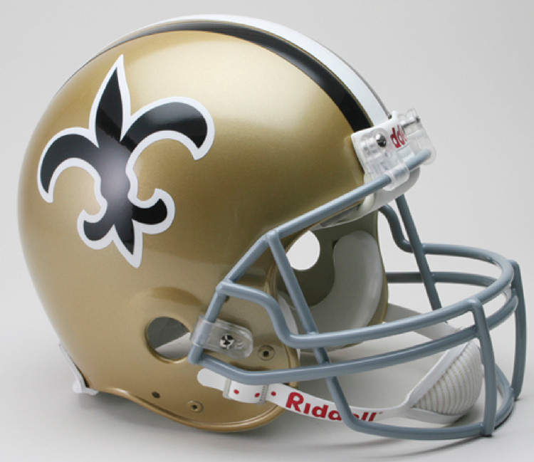 New Orleans Saints Helmet Riddell Authentic Full Size VSR4 Style 1967-1975 Throwback