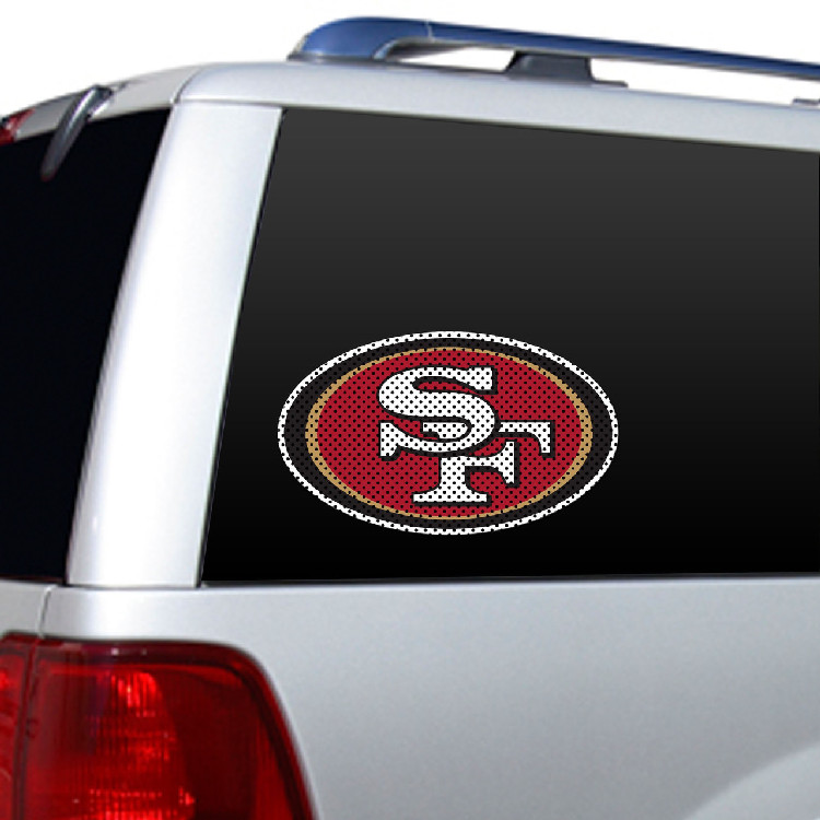 San Francisco 49ers Window Film 12 Inch Die Cut CO