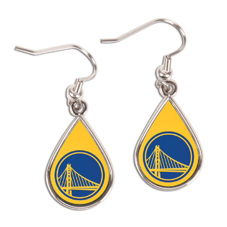 Golden State Warriors Earrings Tear Drop Style