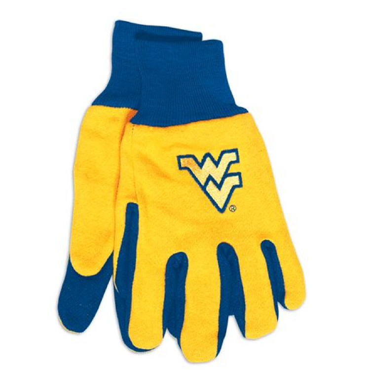 West Virginia Mountaineers Two Tone Gloves - Adult