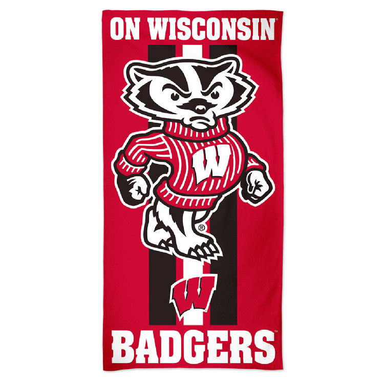 Wisconsin Badgers Towel 30x60 Beach Style