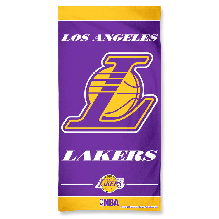 Los Angeles Lakers Towel 30x60 Beach Style Alternate