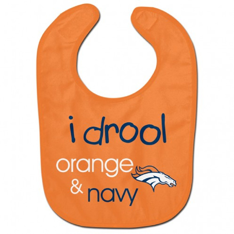 Denver Broncos Baby Bib All Pro Style I Drool Design