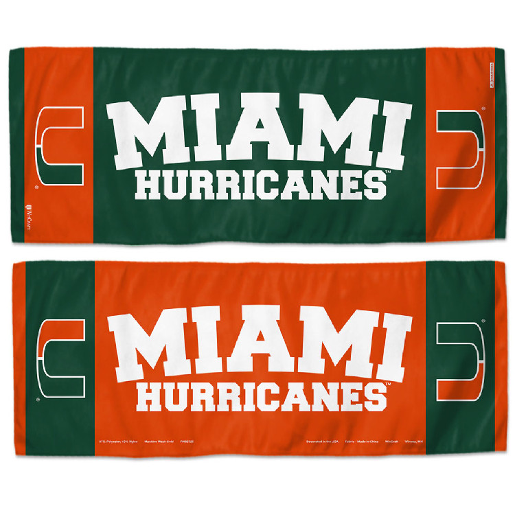 Miami Hurricanes Cooling Towel 12x30