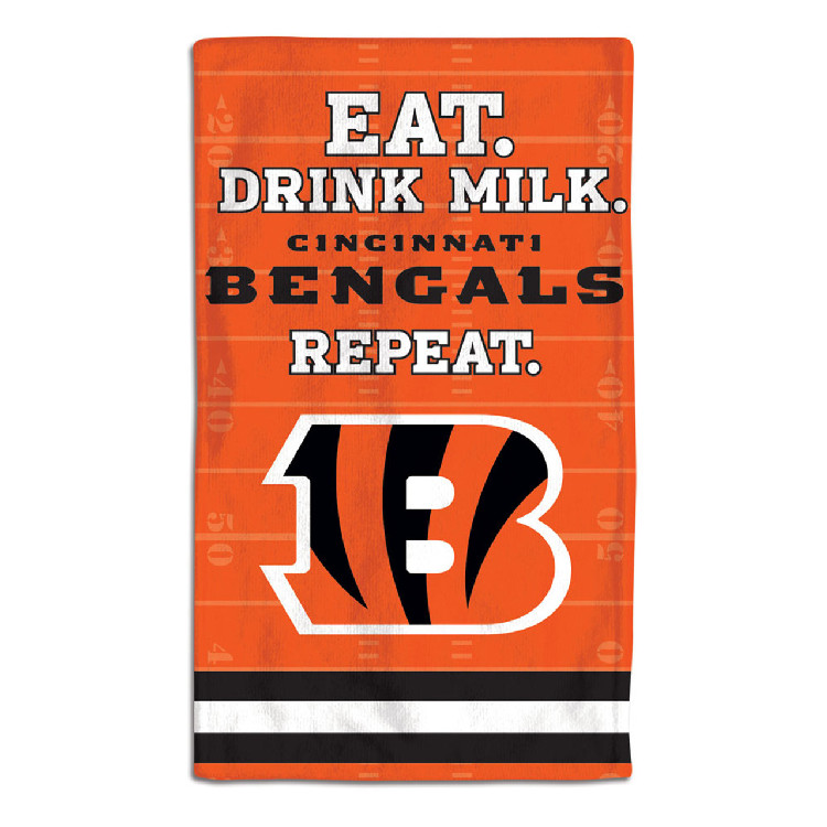 Cincinnati Bengals Baby Burp Cloth 10x17