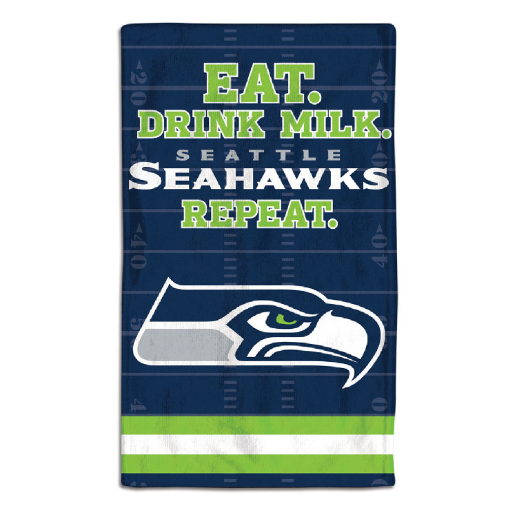 Seattle Seahawks Baby Burp Cloth 10x17