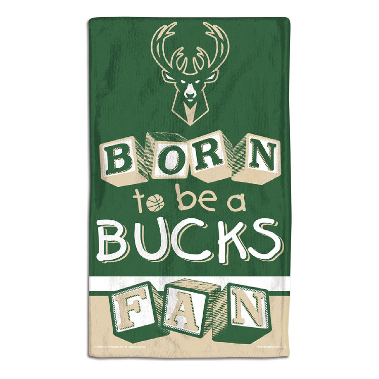 Milwaukee Bucks Baby Burp Cloth 10x17