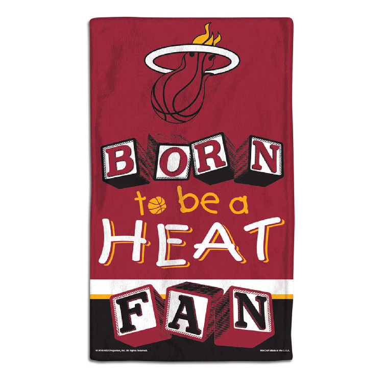 Miami Heat Baby Burp Cloth 10x17