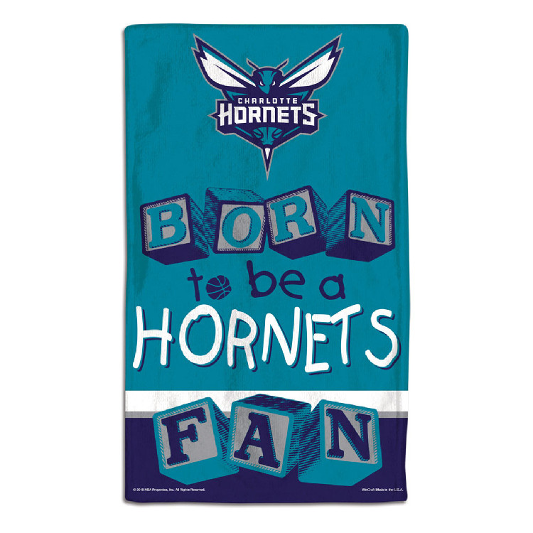 Charlotte Hornets Baby Burp Cloth 10x17