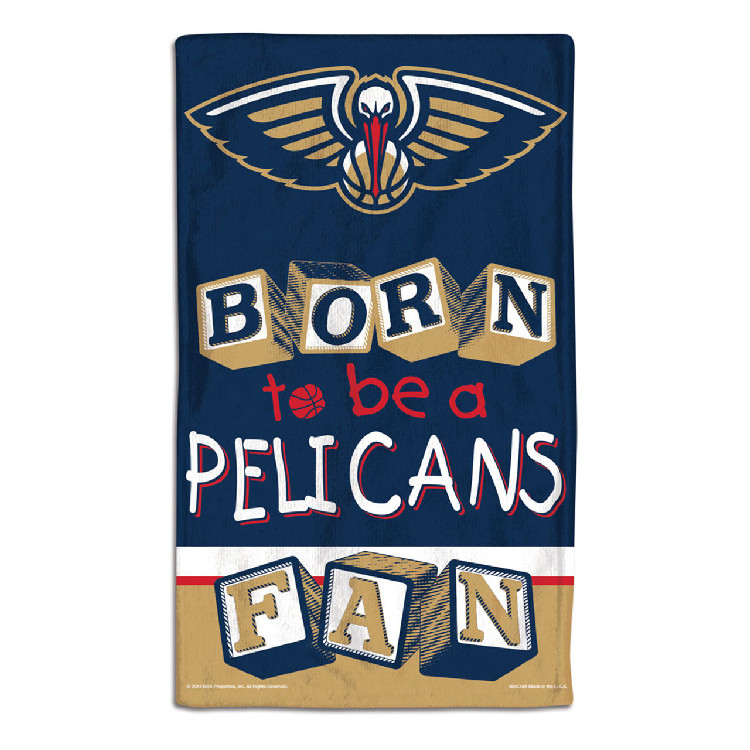 New Orleans Pelicans Baby Burp Cloth 10x17