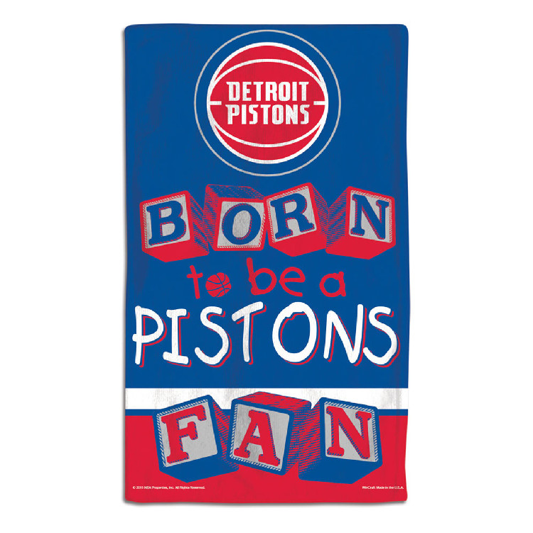 Detroit Pistons Baby Burp Cloth 10x17