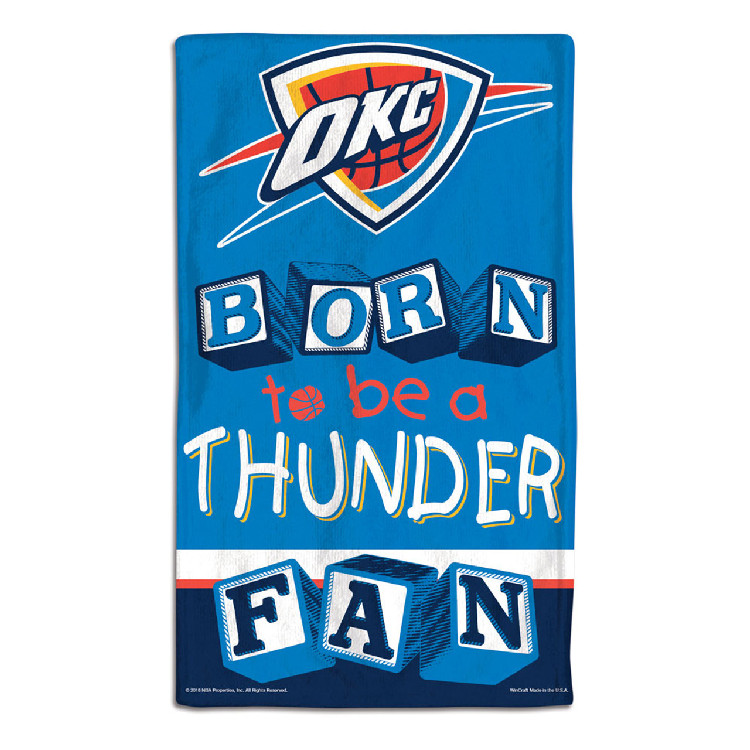 Oklahoma City Thunder Baby Burp Cloth 10x17