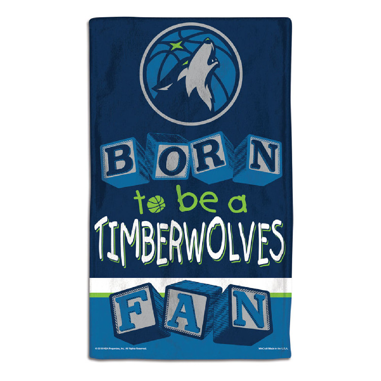 Minnesota Timberwolves Baby Burp Cloth 10x17