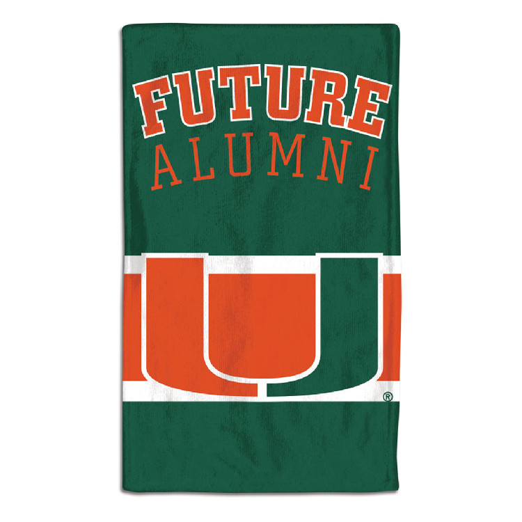 Miami Hurricanes Baby Burp Cloth 10x17