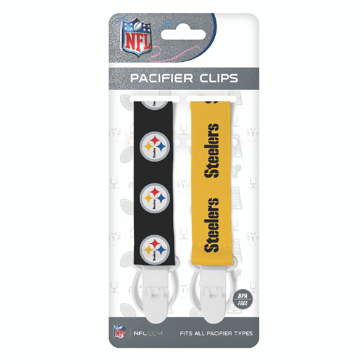 Pittsburgh Steelers Pacifier Clips 2 Pack