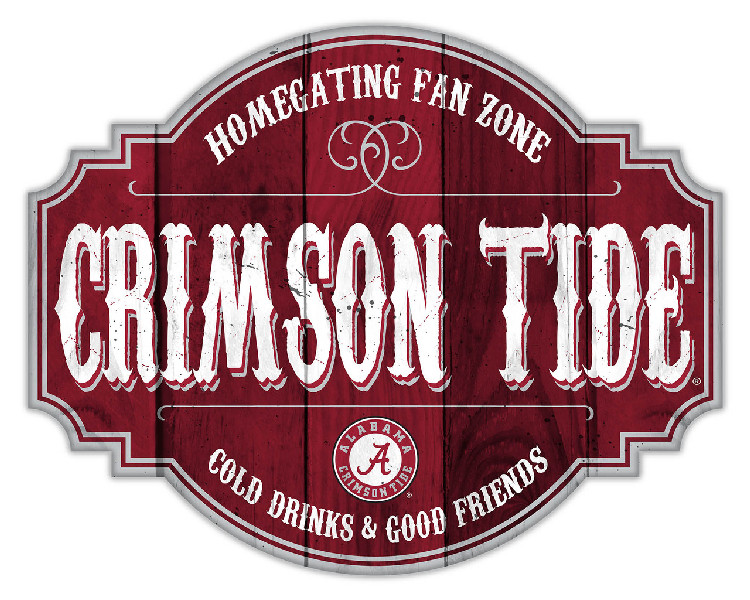 Alabama Crimson Tide Sign Wood 12 Inch Homegating Tavern