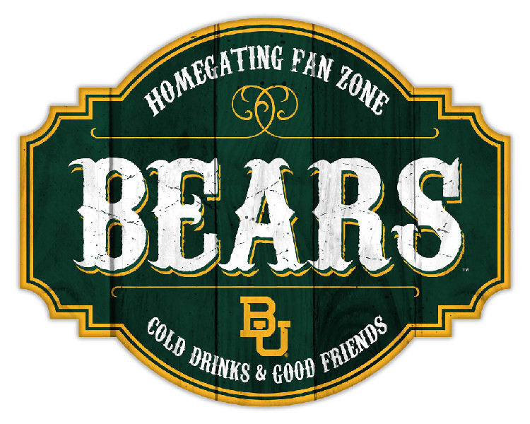 Baylor Bears Sign Wood 12 Inch Homegating Tavern