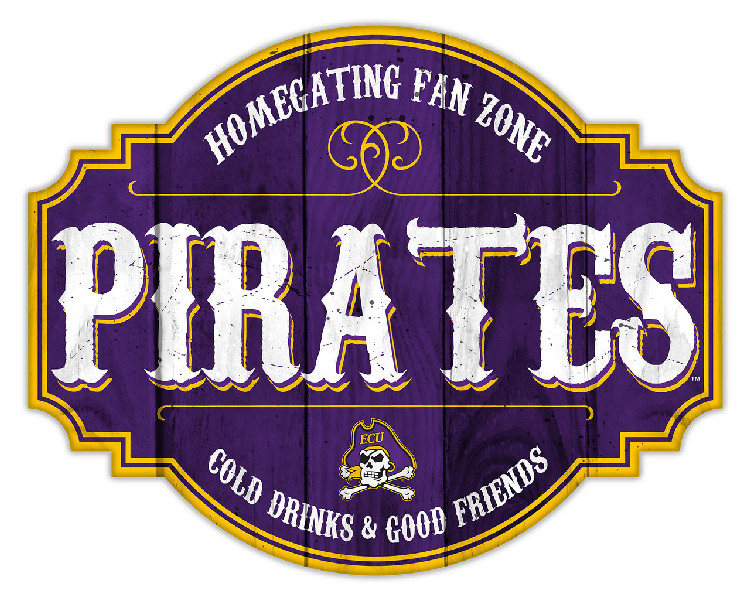 East Carolina Pirates Sign Wood 12 Inch Homegating Tavern