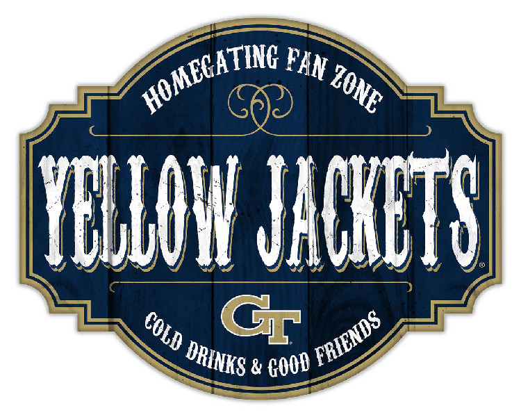 Georgia Tech Yellow Jackets Sign Wood 12 Inch Homegating Tavern