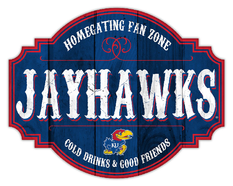 Kansas Jayhawks Sign Wood 12 Inch Homegating Tavern