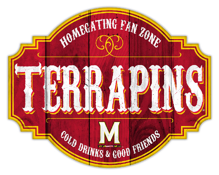 Maryland Terrapins Sign Wood 12 Inch Homegating Tavern