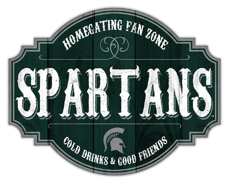 Michigan State Spartans Sign Wood 12 Inch Homegating Tavern