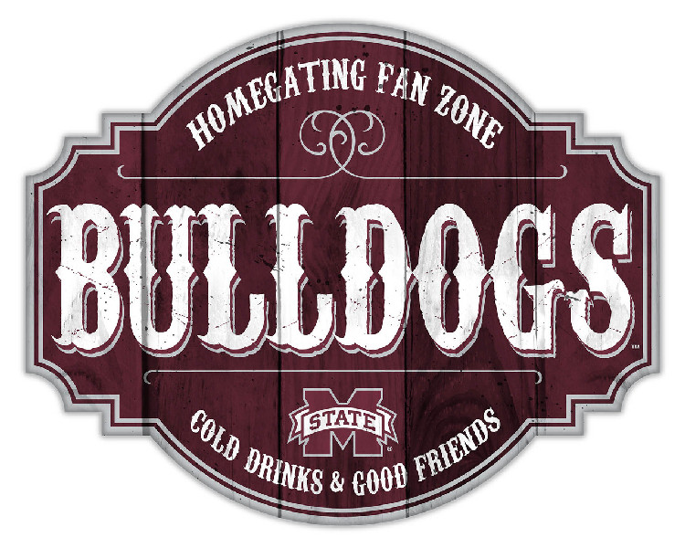 Mississippi State Bulldogs Sign Wood 12 Inch Homegating Tavern