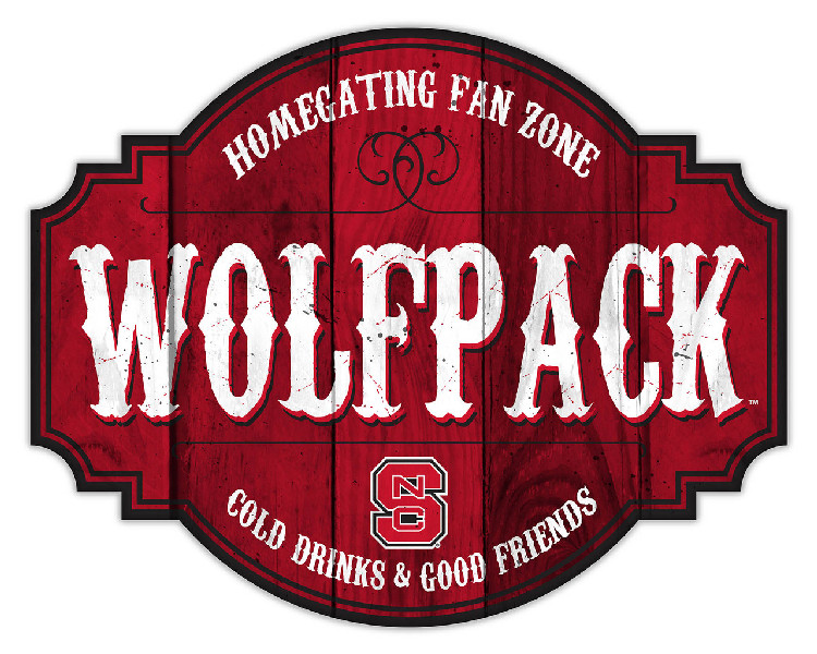 North Carolina State Wolfpack Sign Wood 12 Inch Homegating Tavern